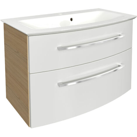 FACKELMANN B.Style Waschtischset 83 cm Korpusfarbe: Sandeiche