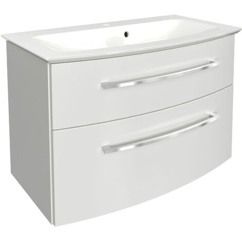 FACKELMANN B.Style Waschtischset 83 cm Korpusfarbe: Weiß Glanz