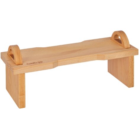 Fackelmann Camilla Gift Tagliere Vassoio Alzatina da portata in Legno di Faggio 40x16cm, Scomponibile in 3 parti, con Manici per agevolare il servizio removibili e salvaspazio