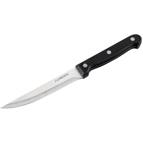 Fackelmann Coltello per Bistecca Nirosta Mega Lama 11 cm, Acciaio, Nero/Argento