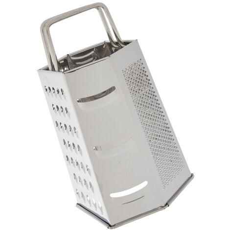 Fackelmann Grattugia universale esagonale in acciaio inox, 22,1 cm, argento
