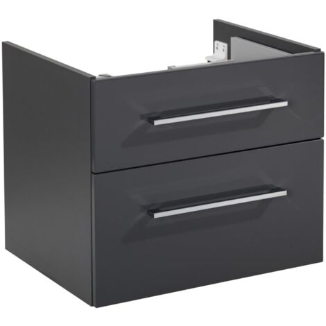 Fackelmann HYPE 3.0 Waschtischunterschrank 60 cm, Anthrazit, 2 Schubladen"-"83211