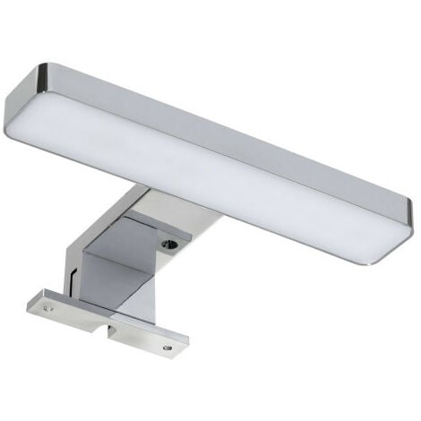 FACKELMANN LED-Aufsatzleuchte FINN für Spiegel / Maße (B x H x T): ca. 20 x 4,5 x 12 cm / hochwertige LED-Leuchte fürs Badezimmer und WC / Farbe: Silber / Energieeffizienzklasse A / Breite: 20 cm-8437