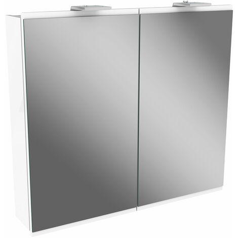 FACKELMANN Lima Spiegelschrank 80cm Korpusfarbe: Weiß Matt