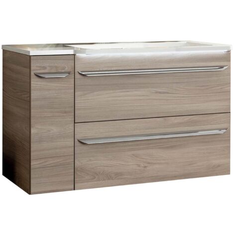 Fackelmann LUXOR Badmöbel Set 3-teilig 100 cm, Braun + Unterschrank links"-"90209145