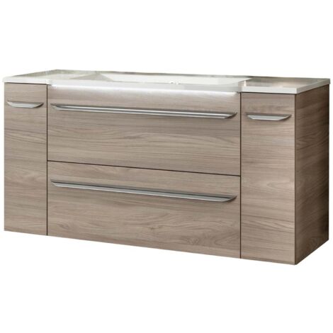 Fackelmann LUXOR Badmöbel Set 4-teilig 120 cm, Braun + Unterschränke"-"90214145