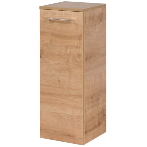 FACKELMANN Midischrank B.PERFEKT / Badschrank mit Soft-Close-System / Maße (B x H x T): ca. 30 x 81 x 32 cm / hochwertiger Midischrank für das Bad / Korpus: Braun / Front: Braun / Breite: 30 cm"-"8417