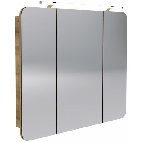 FACKELMANN Milano Spiegelschrank Ast Eiche - 90cm