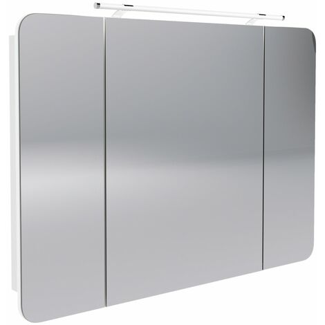 FACKELMANN Milano Spiegelschrank Weiß - 110cm
