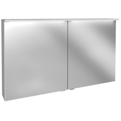 FACKELMANN Oxford Spiegelschrank 120cm - Weiß Hochglanz