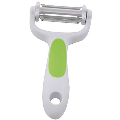 Fackelmann Pelaverdure, 3 in 1, Plastica, Bianco/Verde