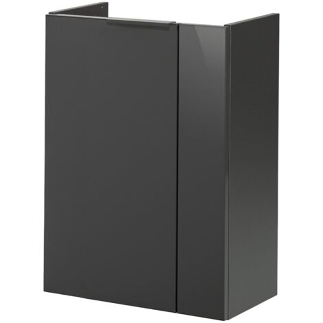 FACKELMANN SBC Beckenunterschrank 45 - Front Anthrazit Hochglanz