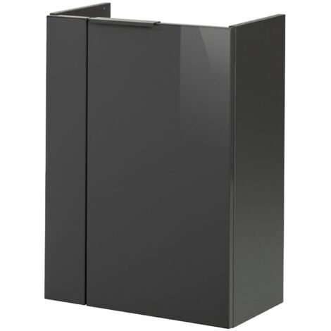 FACKELMANN SBC Beckenunterschrank 45 - Front Anthrazit Hochglanz