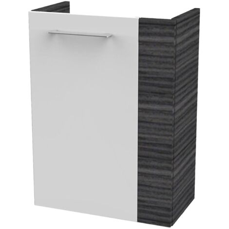 FACKELMANN SBC Beckenunterschrank 45 - Front Weiß Hochglanz -