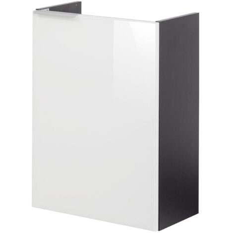 FACKELMANN SBC Beckenunterschrank 45 - Glasfront Weiß - Korpus