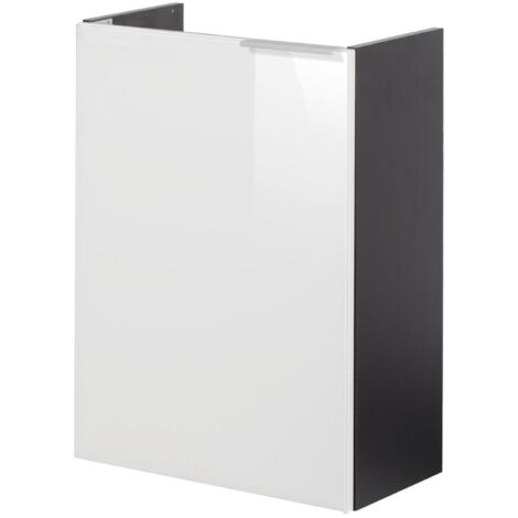 FACKELMANN SBC Beckenunterschrank 45 - Glasfront Weiß - Korpus