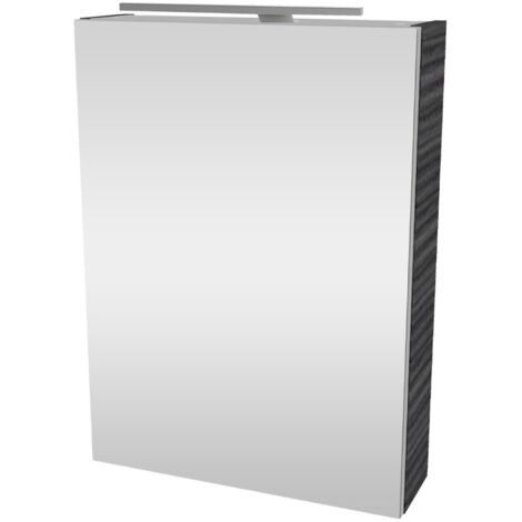 FACKELMANN SBC Spiegelschrank 50 Dark-Oak - Rechtsanschlag