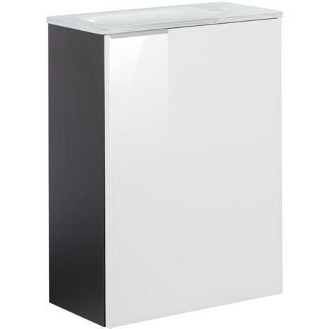 FACKELMANN Set SBC - Front lackiertes Glas Weiß - Korpus