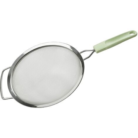 Fackelmann Sieve 20 cm, stainless steel, mint green/light grey, diameter 200 x 380 mm