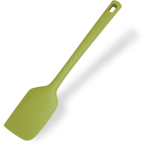 Fackelmann Spatola da cucina in silicone antistatico, leccapentole con anima interna in acciaio, paletta per impastare e preparare, dimensioni 28x5.5x1.4 cm, Linea Oliva