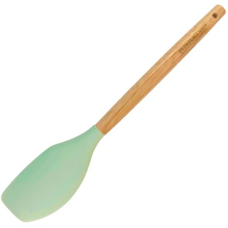 Fackelmann Spatola in silicone, spatola da cucina con manico in legno, temperatura massima consigliata 230°C, utensile da lavare a mano, dimensione 31,5x8x5 cm, Linea Ocean