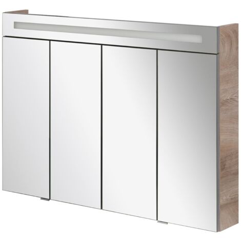 FACKELMANN Stanford Spiegelschrank Twindy - Nature Oak