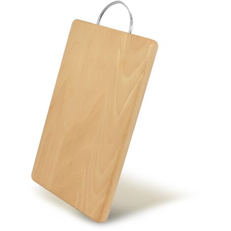 Fackelmann Tagliere in legno di faggio, per tagliare e servire verdure, salumi, formaggio, affettati, tagliere da cucina con maniglia, dimensioni 33x21x1,5 cm