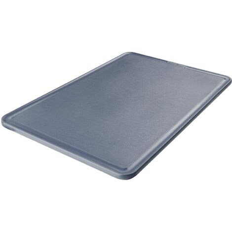Fackelmann Tagliere, Linea Easy Prepare, in plastica di Alta qualità, Dotato di scanalatura e Piedini Antiscivolo, Colore: Blu Scuro 36x24x1cm