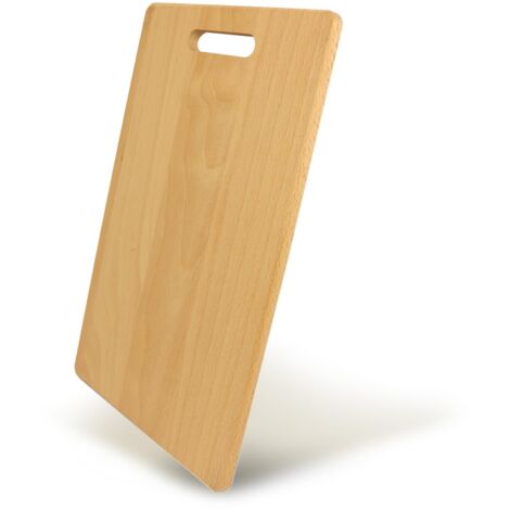 Fackelmann Tagliere per preparare e servire in tavola, con foro per il trasporto e la sistemazione, materiale in legno di faggio di alta qualità, dimensione 33 x 21 x 1 cm, Linea Legno