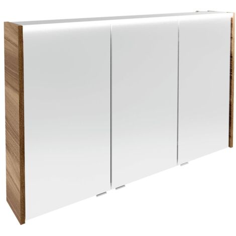 Fackelmann VERONA LED Spiegelschrank 110 cm, Braun Dunkel"-"73192