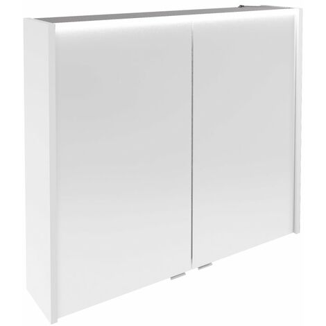 FACKELMANN Verona Spiegelschrank 80cm - Weiß Glanz