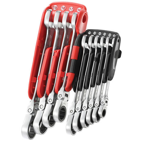 Facom 467BF.JP10PB 467BF.JP10PB Ratchet Combination Flexi Wrench Set, 10 Piece FCM467BFJP10