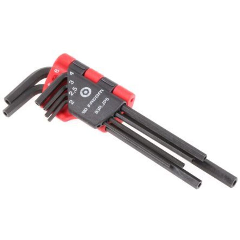 Jeu de 6 clés mâles pour vis 6 pans de sécurité Facom 83R.JP6