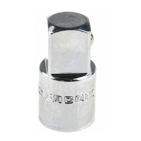 Facom – Adaptateur 3/8'' à 1/2'' – Longueur 34.5mm – Diamètre 18mm – Carré d'entraînement femelle – Chrome brillant résistant à la corrosion