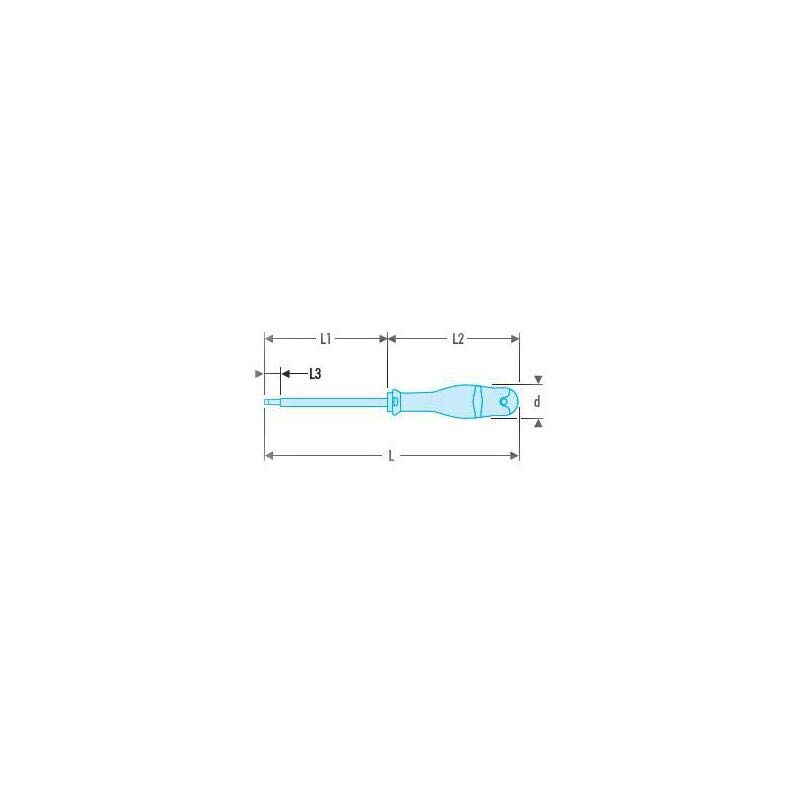 AT6.5X150VE tornevis protwist isolato 1000 Volt per viti a fessura - Facom