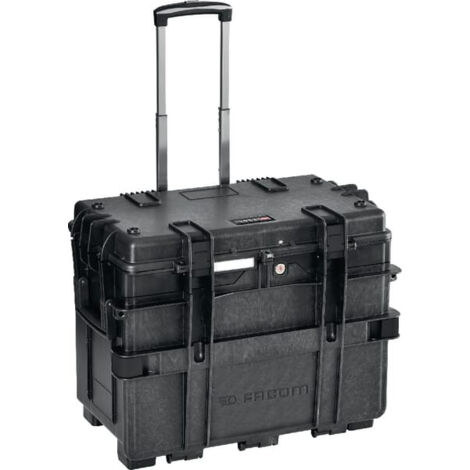 Facom – Boîte à outils en polypropylène 581 x 455 x 381mm – 2 roues pour transport facile – Rangement robuste pour outils professionnels