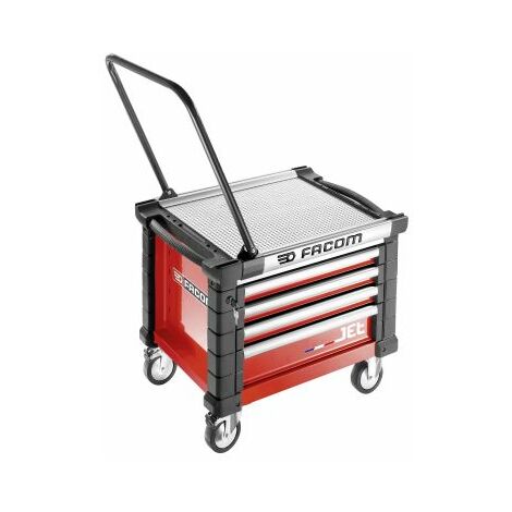 Facom – Chariot à outils 4 tiroirs – Servante roulante 814 x 580 x 696mm – Charge maximale 250kg – Mobilité avec roues