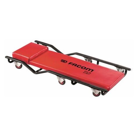 Facom – Chariot de visite 1010 x 630 x 100 mm – Capacité de charge 150 kg – Châssis tube ovoïde pour confort – 6 roulettes
