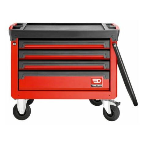 Facom – Chariot de rangement 4 tiroirs – Dimensions 779 x 580 x 622mm – Charge max 800kg – Roues pivotantes avec frein – Pour outils manuels