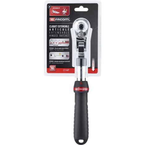 Facom Chiave a cricchetto estensibile nera regolabile 304-437 mm
