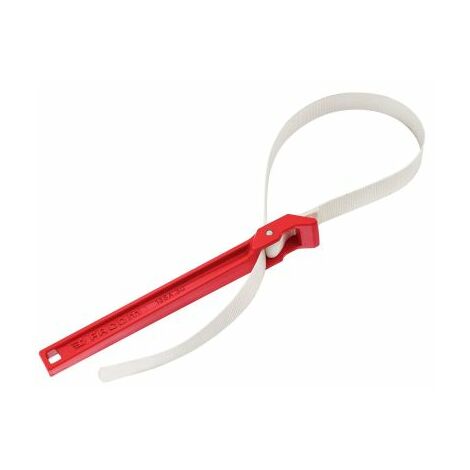 Facom – Clé à sangle nylon 17mm – Capacité d'ouverture 60mm – Manche aluminium 300mm – Finition époxy rouge