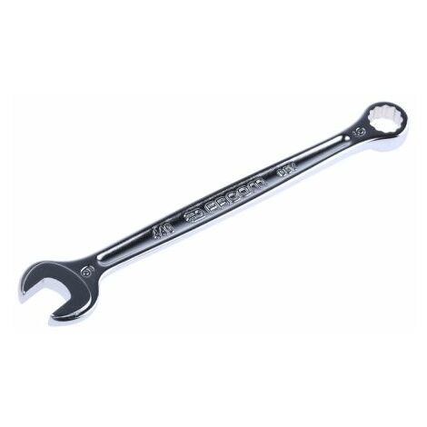 Facom – Clé mixte 9 mm – Longueur 138 mm – Tête fourche OGV 12 pans – Finition chrome satiné – Pour travaux mécaniques et assemblage