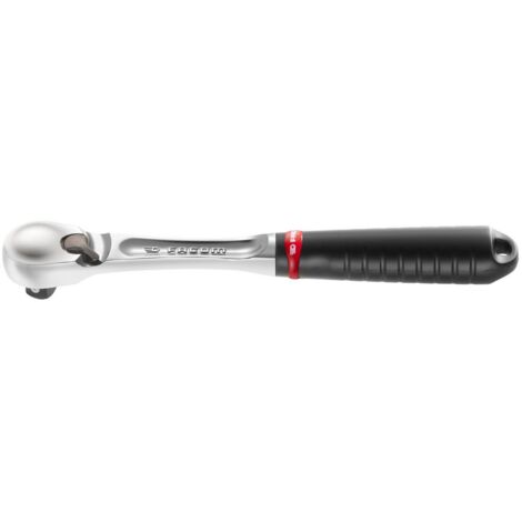 Facom – Cliquet 1/2' étanche 72 dents – Mécanisme à reprise 5° – Poignée bi-matière résistante aux solvants – Coffret cliquet et douilles
