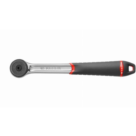 Facom – Cliquet 1/2" étanche 72 dents – Mécanisme à reprise 5° – Poignée bi-matière résistante aux solvants – Normes NF ISO 3315, DIN 3122