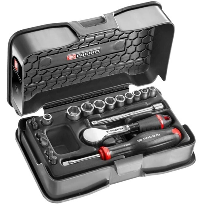 Jeu de douilles à cliquet Facom 1/4" Douille 6 points 21 pièces ( Prix pour 1 )