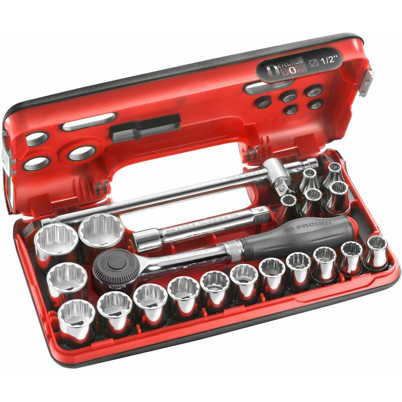 COFFRET DOUILLES 1 2 12P 22PCS .360DBOX412 FACOM 19338