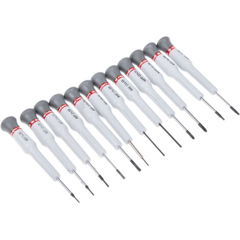 Facom – Coffret de 12 tournevis pour électronique – Longueur 1-2,5mm – Empreinte PH00-PH0-T6-T7 – Malette de rangement incluse