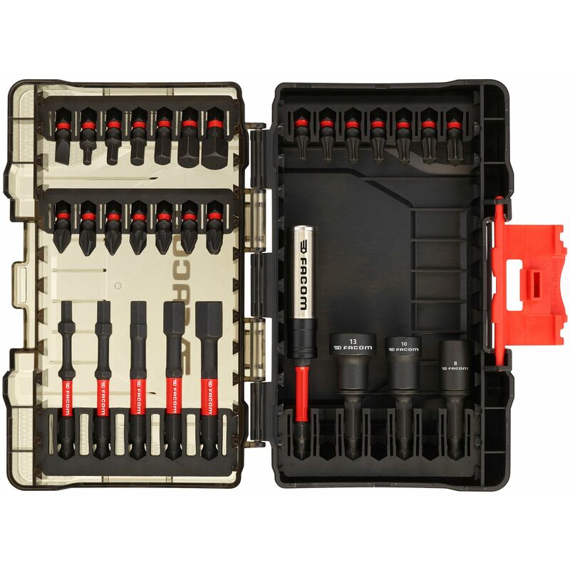 Coffret d'embouts impact FACOM EN.1J30PB 30 pièces Acier 6 pans hexagonal - vue 2