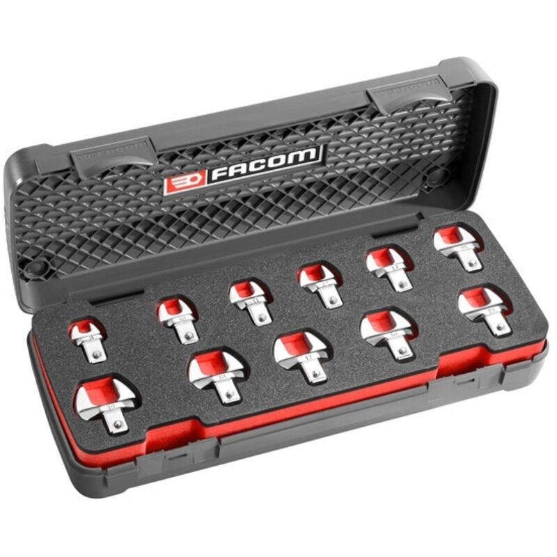 Coffret d'embouts à fourche métriques Facom 9x12mm 11 pièces