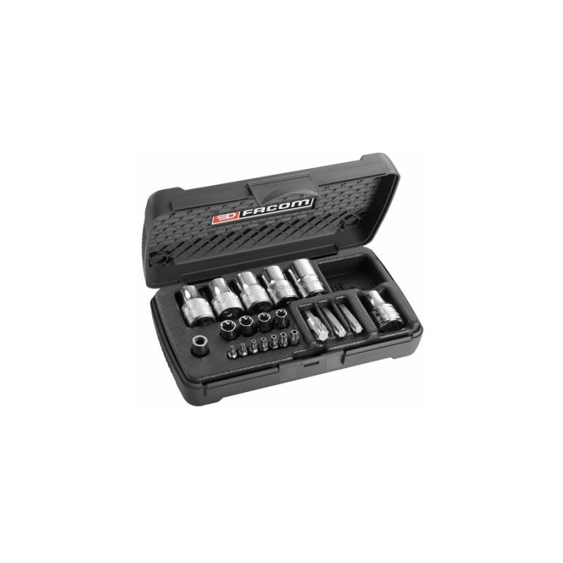 Jeu de douilles Torx Facom 1/2', 1/4' Carré 21 pièces ( Prix pour 1 )